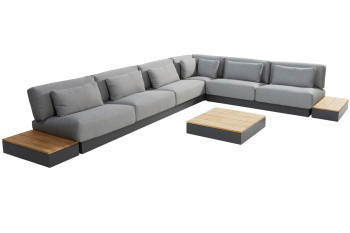 Ibiza big modular corner set with end tables and coffeetable