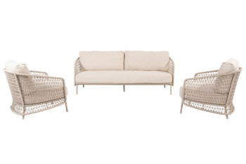 Puccini Stuhl-Bank Loungeset 3-teilig