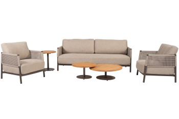 Savanne Stuhl-Bank-Loungeset mit Volta Salon und Beistelltisch