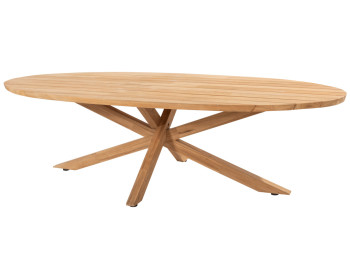 Prado teak low dining table ellips 240 x 115 cm