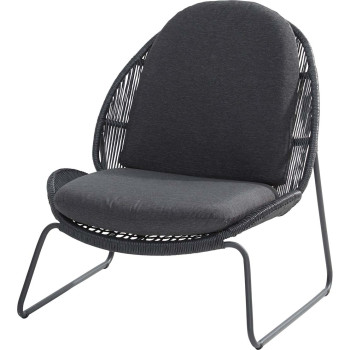 Delano living chair anthracite with 2 cushions