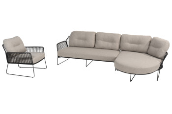 Rhodos Chaise Loungeset mit Loungesessel