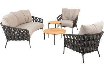Albareto Loungeset mit Yoga-Couchtischen