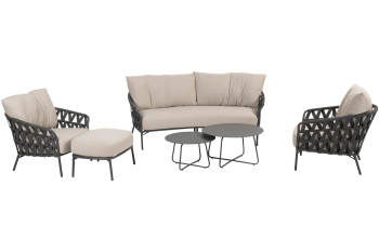 Albareto Loungeset mit 2 Dali Couchtischen
