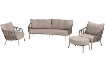 Puglia Loungeset mit Hocker