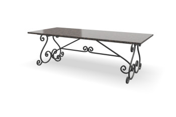 Granit Rechteckiger Tan Brown Tisch Paris