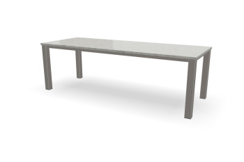 Granit Rechteckiger Colonial White Tisch Standard Edelstahl
