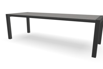 Tisch Seitenlieger met Granit Black Pearl (leather) 2400x950mm