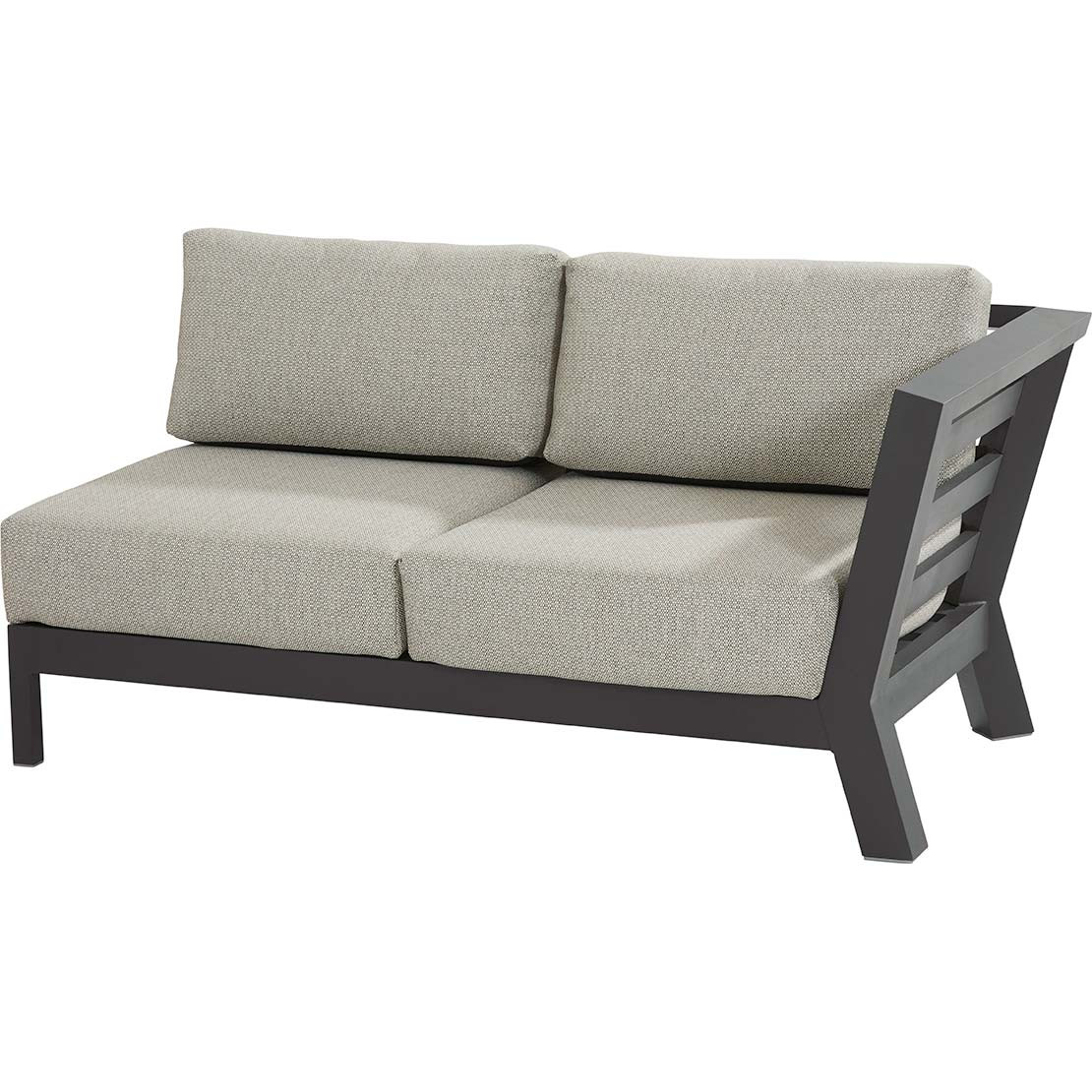 Meteoro modular 2 seater bench L arm with 4 cushions Anthracite