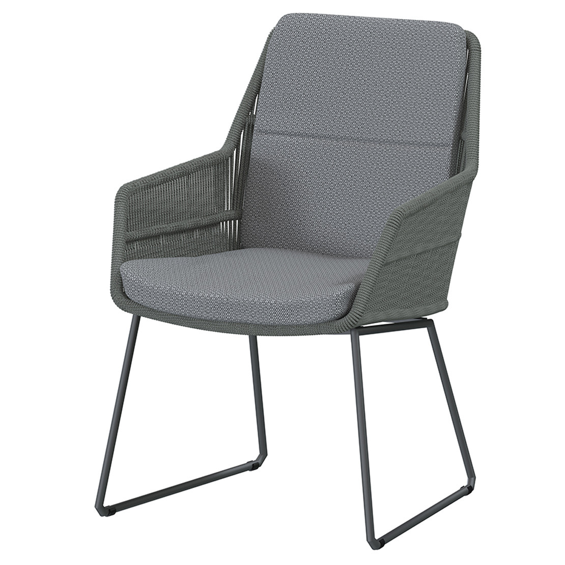 Valencia dining chair Platinum with 2 cushions