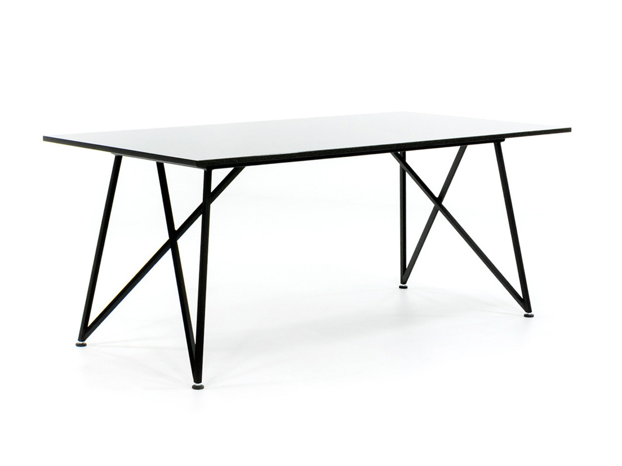 Design Tischgestell mit polierter Tischplatte