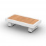 Fano Side Table U-Leg Alu White Mat Teak Wood 90x45