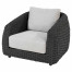 Saint-Tropez living chair anthracite with 2 cushions