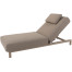 Madeira sunbed with cushion and head support latte