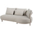 Mykonos cuddle bench 3 seater left latte with 6 cushions