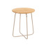 Verdi side table natural teak round 45 cm H 55 Latte