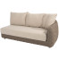 Maxime living bench 2 seater left arm terre with 3 cushions