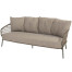 Jura living bench 3 seater olive with 3 cushions
