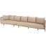 Martinique 3 seater bench + cuddle bench amber with 8 cushions