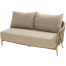 Biarritz 2.5 seater bench left arm amber with 3 cushions