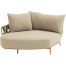 Biarritz chaise longue right arm amber with 2 cushions and pillow