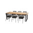 Barista anthracite dining set with Alto table 240x100 cm