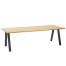 Ambassador teak aluminium anthracite low dining tafel 240 x 100 cm