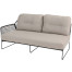 Rhodos 2 seater right arm anthracite with 3 cushions