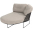 Rhodos chaise lounge left anthracite with 3 cushions