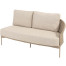 Florence 2 seater bench left arm latte with 3 cushions