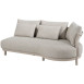Mykonos cuddle bench 3 seater left latte with 6 cushions