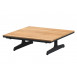 Endless multi concept Anthracite coffee table teak 95 x 95 x 30 cm