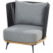 Positano high back living chair Anthracite with 2 cushions