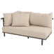 Ezra 2 seater bench right arm terre with 3 cushions and pillow