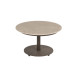 Boaz coffee table ceramic central leg terre 60 X 35 cm