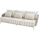 Beverly 3 seater bench latte with 7 cushions