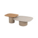 Demi coffee table set of 2 latte 50 x 60 and 70 x 80 cm
