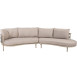 Piacenza latte 2 seater bench right arm and left open 