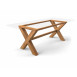Tischgestell Kreuzfuß Guariuba Holz